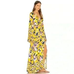 Maaji Skyline Hypnosis Long Sleeve Floral Maxi Dress - size Small